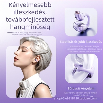 SK39 Bluetooth headset 2025 – vezeték nélküli klipsz típusú, nem illeszkedik a fülbe, csontvezetéses hangzás, kiváló hangminőség, saját forma
