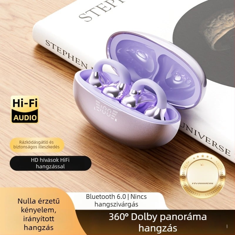 SK39 Bluetooth headset 2025 – vezeték nélküli klipsz típusú, nem illeszkedik a fülbe, csontvezetéses hangzás, kiváló hangminőség, saját forma