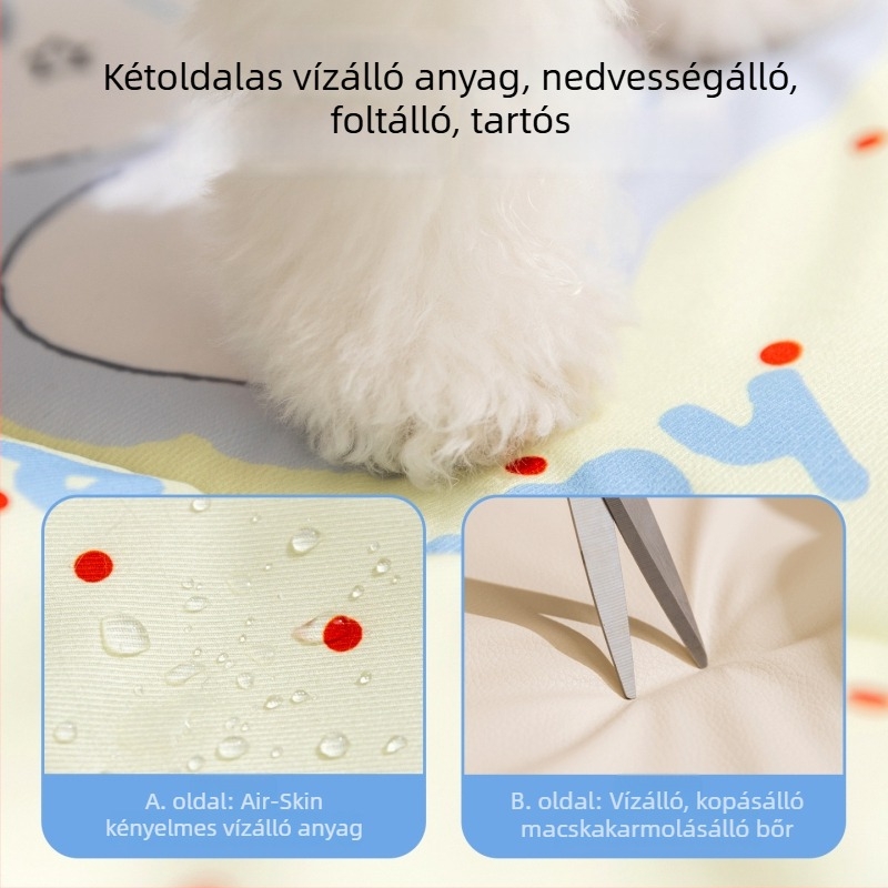 Nyári hűsítő matrac kis- és közepes méretű kutyáknak, vízálló kutyaágy, macska matrac, lélegző kutyaágy nyak-támasz funkcióval