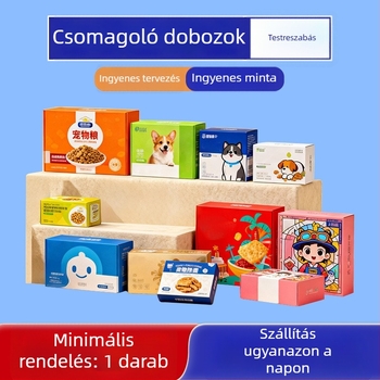 Személyre szabott hajlított fehér kartondobozok színes nyomtatással gyógyszerek, kozmetikumok és élelmiszerek számára