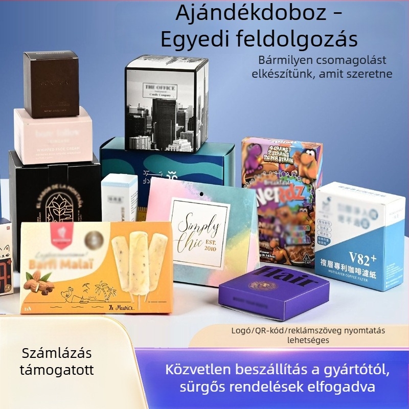 Személyre szabott ajándékdobozok kemény hullámkartonból, papírdoboz gyümölcs- és tengeri ételek csomagolásához