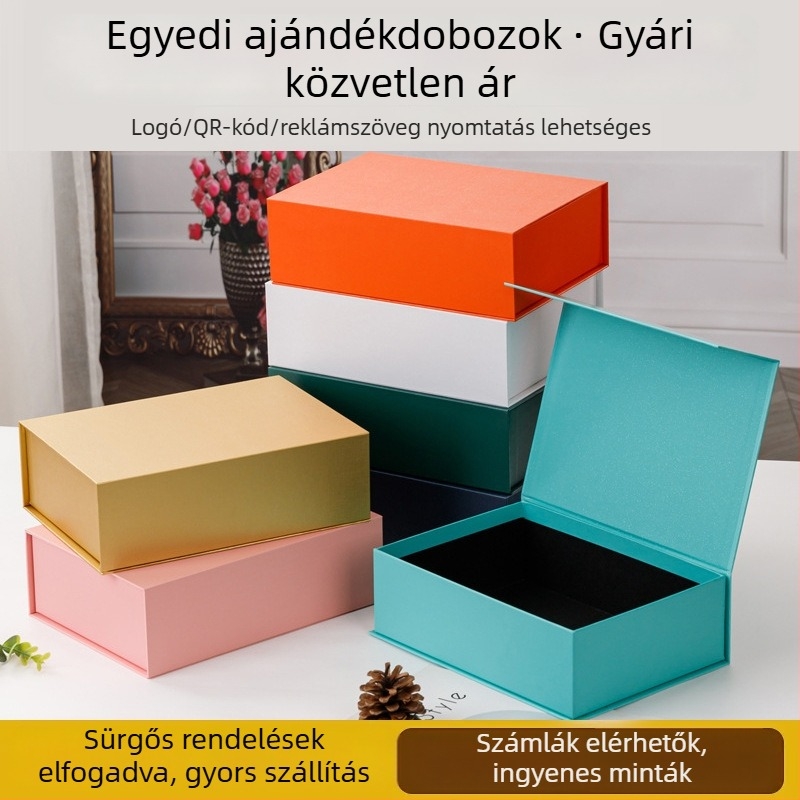 Személyre szabott ajándékdobozok kemény hullámkartonból, papírdoboz gyümölcs- és tengeri ételek csomagolásához