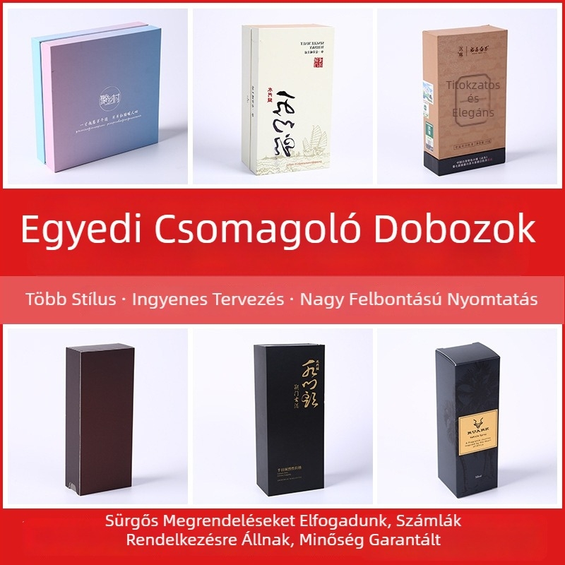 Személyre szabható, magas minőségű kétfedeles ajándékdoboz fehér kartonra színes nyomtatással