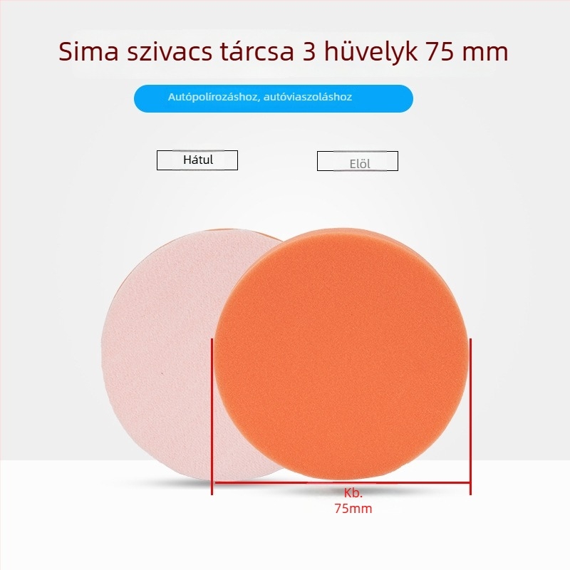 Longcheng autópolírozó készlet: sík és hullámos szivacs padok, szivacsgolyók és polírozó korongok