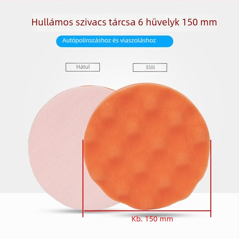 Longcheng autópolírozó készlet: sík és hullámos szivacs padok, szivacsgolyók és polírozó korongok