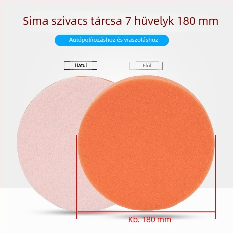 Longcheng autópolírozó készlet: sík és hullámos szivacs padok, szivacsgolyók és polírozó korongok