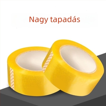 Átlátszó csomagoló szalag, 42 mm széles, nagy tekercs, átlátszó záró szalag dobozokhoz, BOPP-film, erős tapadás