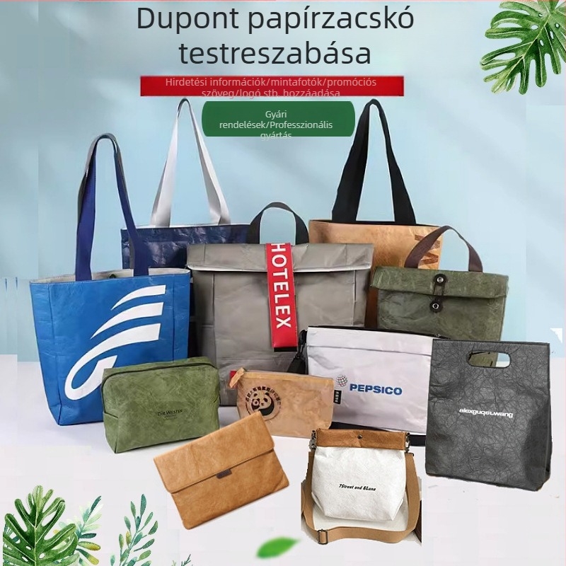 DuPont papír dokumentumtáska, mosható, önzáró záródású, keresztpánttal és összecsukható