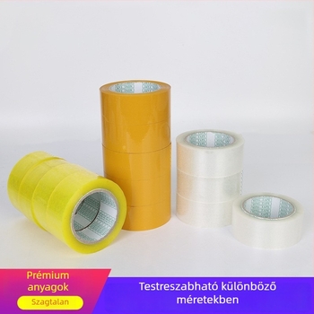 Átlátszó BOPP csomagoló szalag, magas viszkozitású és kopásálló, 60 mm vastagság, 5,5 cm szélesség, 130 m hossz