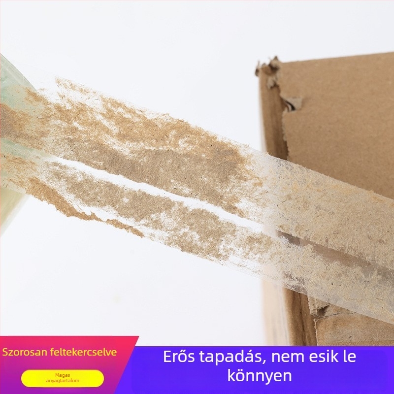Átlátszó BOPP csomagoló szalag, magas viszkozitású és kopásálló, 60 mm vastagság, 5,5 cm szélesség, 130 m hossz