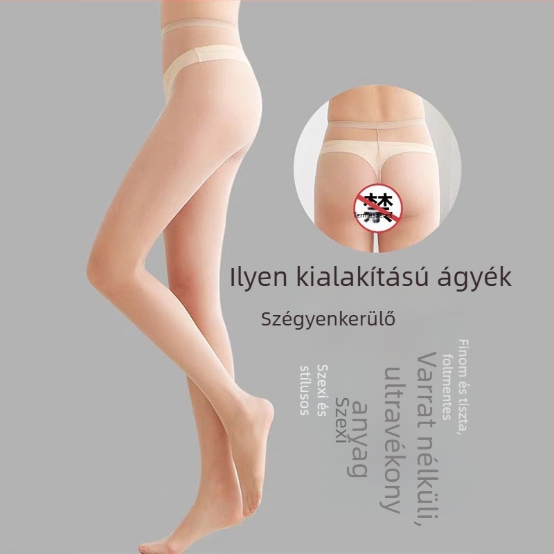 0D Női nyári ultra vékony harisnyanadrág, fekete átlátszó nylon, láthatatlan lábhatás, UV-védelme