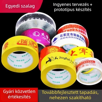 Logóval nyomtatott csomagoló szalag, átlátszó lezáró szalag, tömeges megrendelés