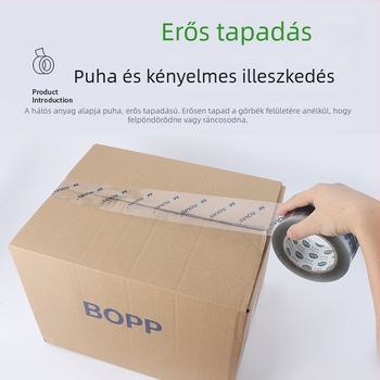 Személyre szabott színes BOPP csomagoló szalag logónyomtatással, nyomtatott mintákkal, átlátható, figyelmeztető feliratokkal, több méretben elérhető