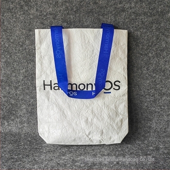 Egyedi, vízálló DuPont Kraft papírtáska ajándékhoz, váll- és tote-stílus, laptop-táska, környezetbarát bevásárló táska