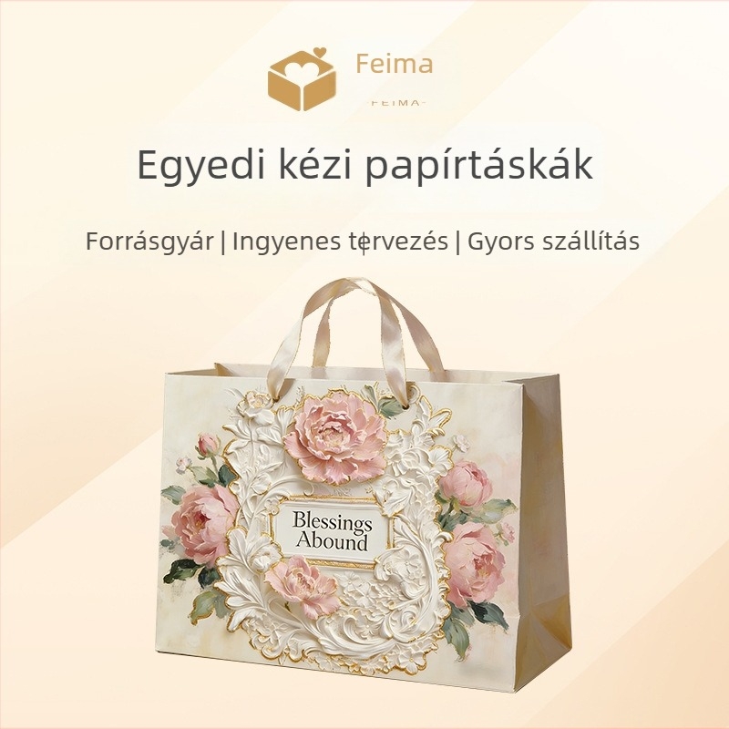 Személyre szabott Kraft papírtáskák logóval – ajándék, pékségek és kávézók számára