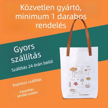 DuPont papírtáska, vintage mosott kraftpapír, testre szabható logó