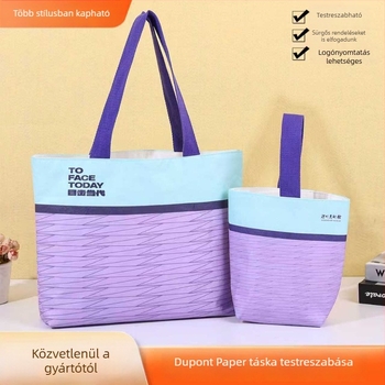 DuPont Kraft papír bevásárló táska egyedi logóval, nagy kapacitás, mosható