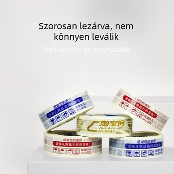 Átlátszó csomagoló szalag BOPP, 40 µm, szélesség 45/48/55 mm, hossz 50/100 m, vízbázisú ragasztó, testreszabási lehetőség