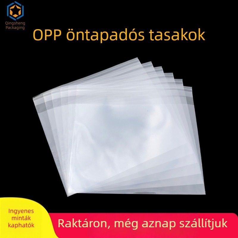 OPP átlátszó öntapadós ZIP-záras tasak ruházati kiegészítők és játékok csomagolásához