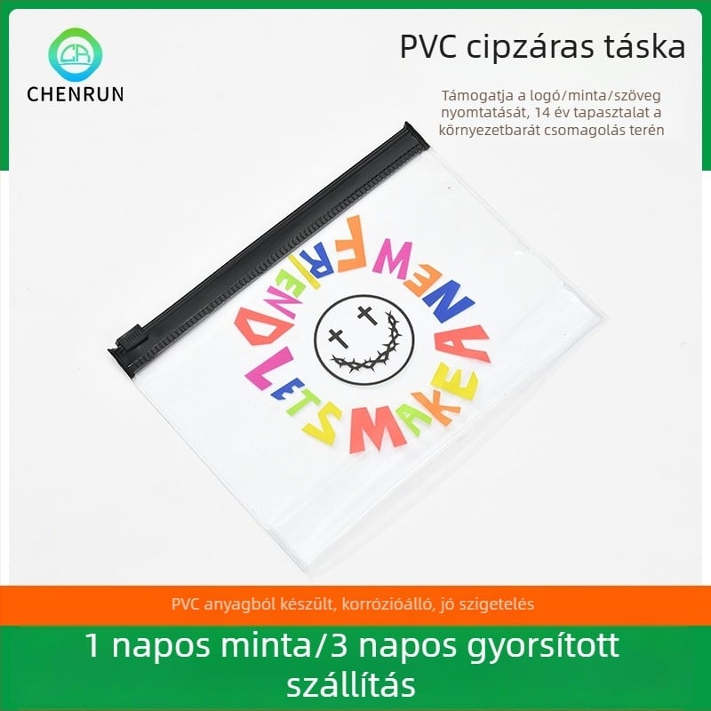 PVC cipzáros kozmetikai táska rajzfilmbetűk mintával nőknek