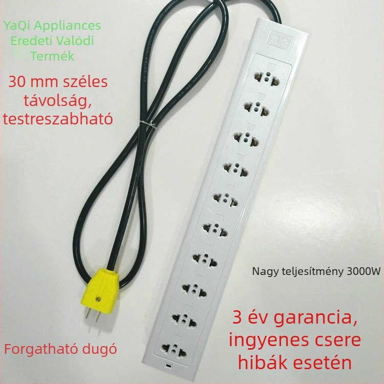 10-aljzatú PDU szekrényhez, 2-pontos aljzatokkal, ipari tesztelésre, optikai modemhez és routerhez