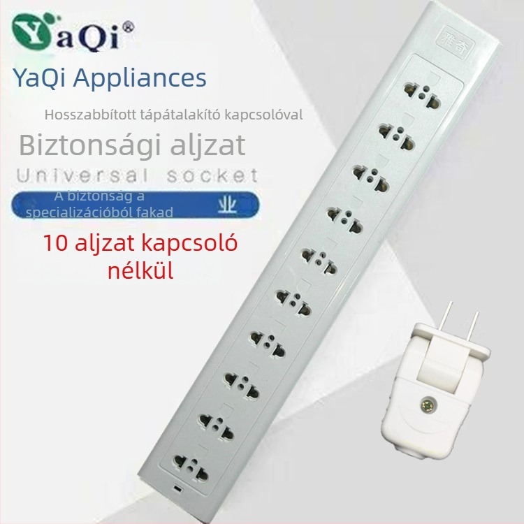 10-aljzatú PDU szekrényhez, 2-pontos aljzatokkal, ipari tesztelésre, optikai modemhez és routerhez