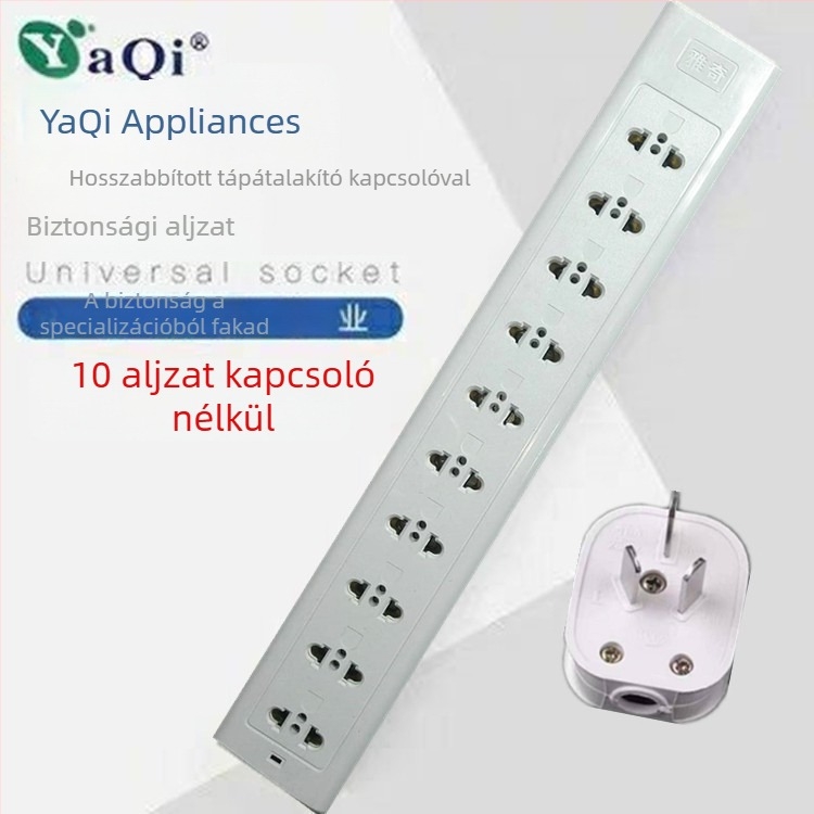 10-aljzatú PDU szekrényhez, 2-pontos aljzatokkal, ipari tesztelésre, optikai modemhez és routerhez