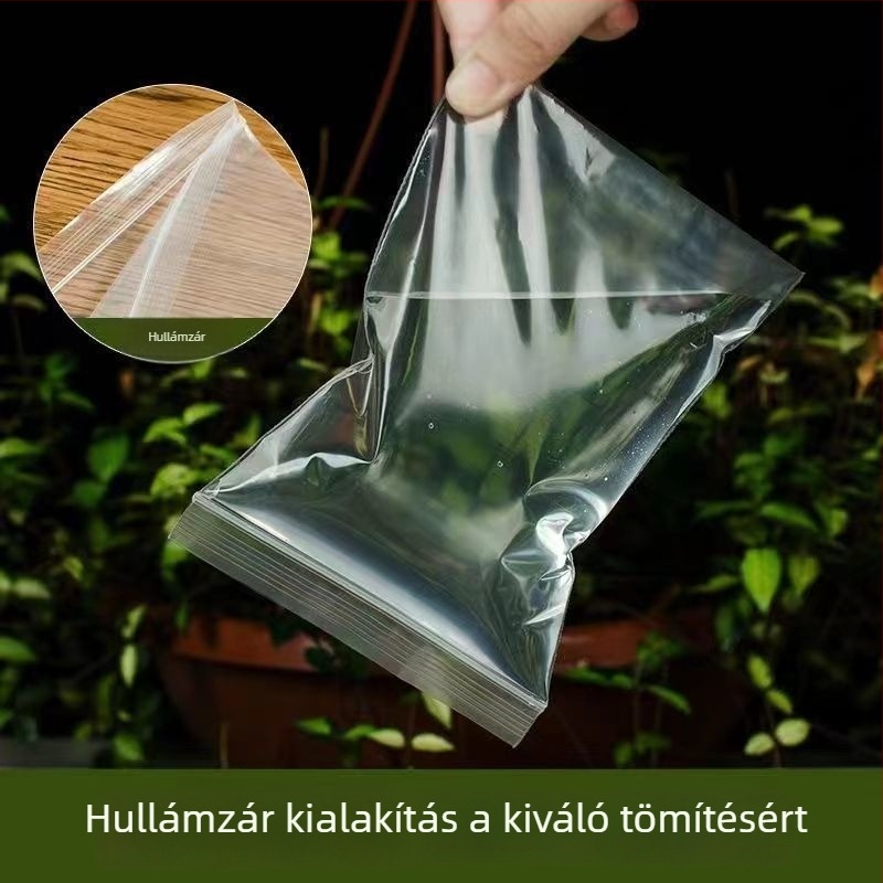 Újra zárható vastag műanyag tasakok élelmiszer-tartósítására és tárolására