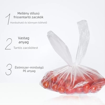 Miaojie Vastagított mellény-stílusú frissen tartó tasakok, PE élelmiszer-tároló tasakok, 30 db