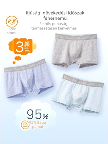 Fiúk számára készült színes pamut boxeralsó