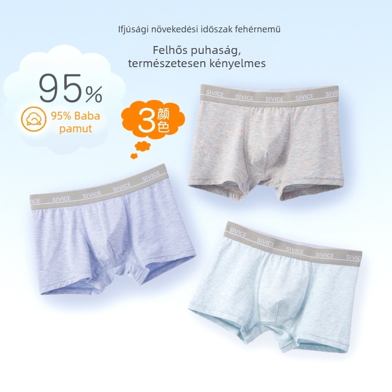 Fiúk számára készült színes pamut boxeralsó