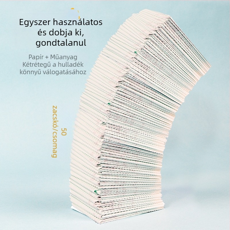 Biológiailag lebomló, egyszer használatos kutyapiszok-zsákok sétáltatásokhoz