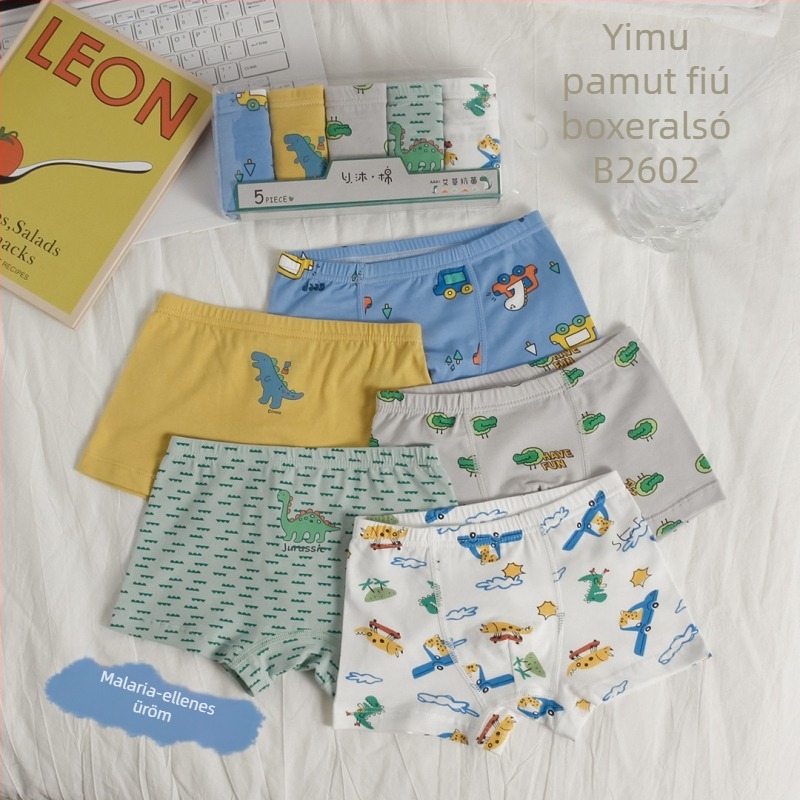 Fiúknak készült pamut boxerek kollekciója, 100% pamut