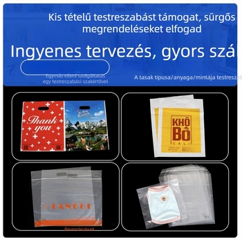 Egyedi, átlátszó OPP ragasztós tasakok, PE csomagoláshoz, sík szájú, önzáró