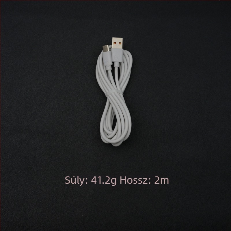 100W Type-C Gyors töltőfej Huawei-hez, 1–2 m kábellel, fehér szilikon