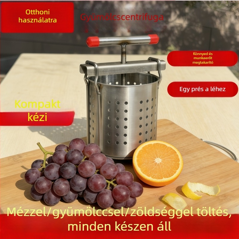 Kézi rozsdamentes acél zöldség- és gyümölcslevet kinyerő készülék, kis méretű hordozható kézi eszköz knédli töltelék nyomáshoz