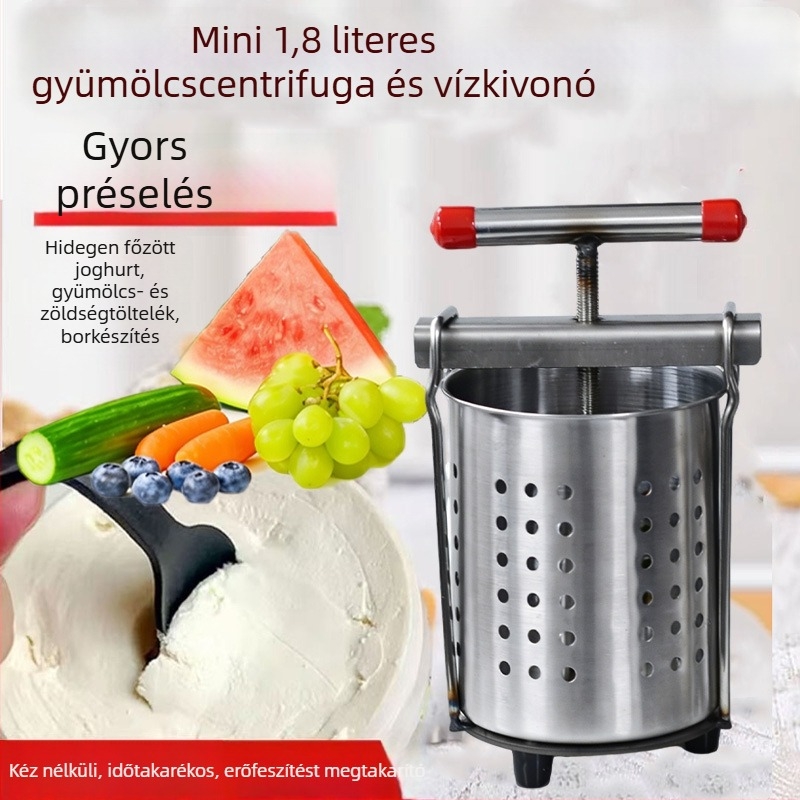 Kézi rozsdamentes acél zöldség- és gyümölcslevet kinyerő készülék, kis méretű hordozható kézi eszköz knédli töltelék nyomáshoz