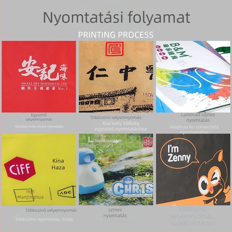 Logóval ellátott laminált nemszőtt táska, környezetbarát bevásárlótáska, promóciós táska, vastag 3D válltáska