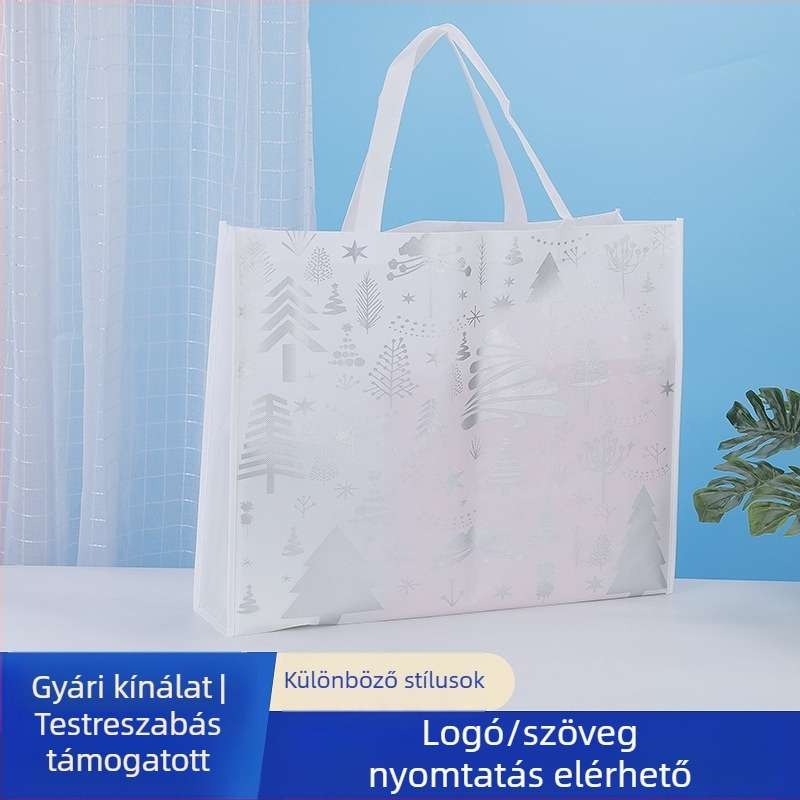 Személyre szabott laminált nem szövött bevásárlótáska logónyomtatással kiállításokra