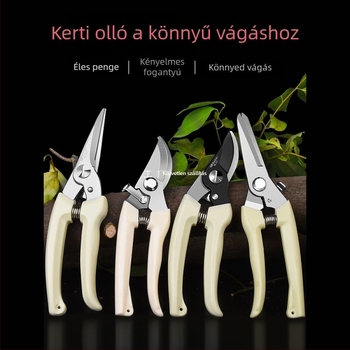 Kerti és metsző ollók virágokhoz, ágakhoz és gyümölcsfákhoz