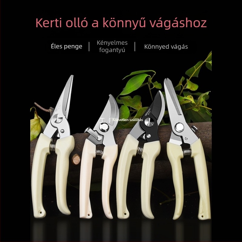 Kerti és metsző ollók virágokhoz, ágakhoz és gyümölcsfákhoz