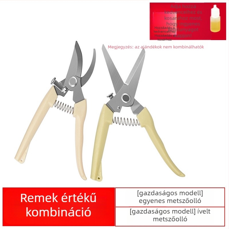 Kerti és metsző ollók virágokhoz, ágakhoz és gyümölcsfákhoz
