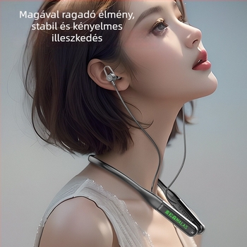 Be More Bright új sport Bluetooth nyakpántos fülhallgató, hosszú üzemidő, vízálló, zajszűrés futáshoz