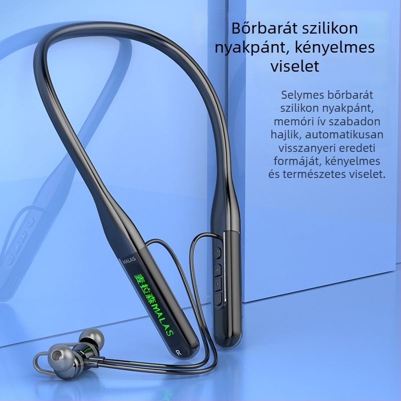 Be More Bright új sport Bluetooth nyakpántos fülhallgató, hosszú üzemidő, vízálló, zajszűrés futáshoz