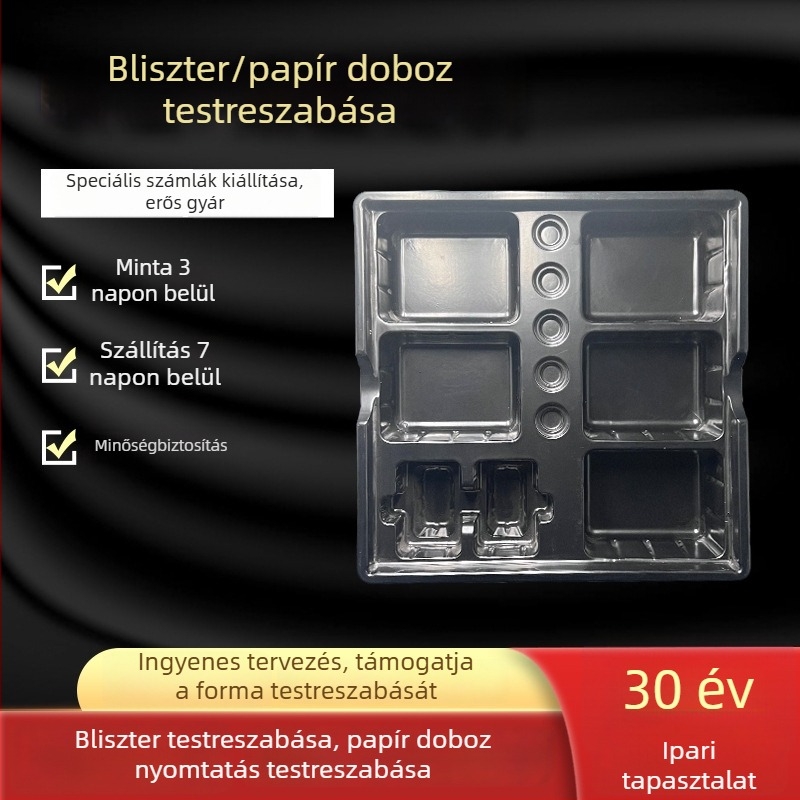 Áttetsző PP műanyag csomagoló doboz PVC-bliszterrel kozmetikumokhoz, játékokhoz és élelmiszerekhez