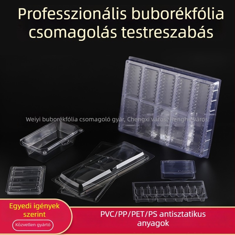 PVC kártya bliszter – élelmiszer- és sütemény csomagoláshoz, átlátszó PET hajtogatható doboz, testreszabható