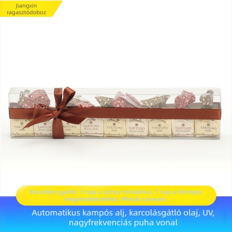 Átlátszó PET műanyag csomagoló doboz PVC átlátszó fedéllel – csomagolás csokoládéhoz és karácsonyi ajándékokhoz