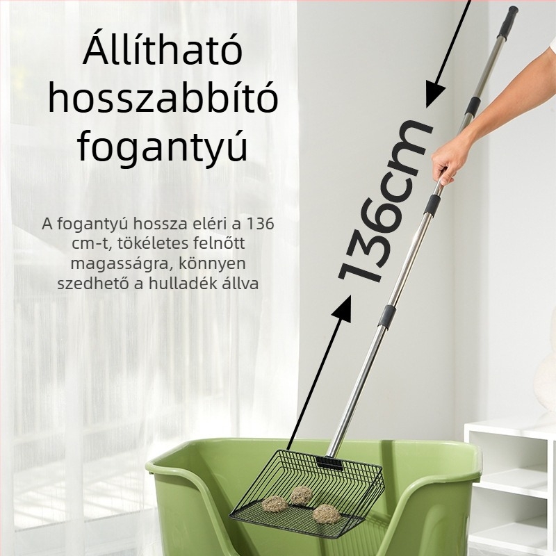 Új, fejlett, meghosszabbított macskaalom-lapát és csirkedeklagló trágyalapát farmhoz — többfunkciós hulladékgyűjtő eszköz