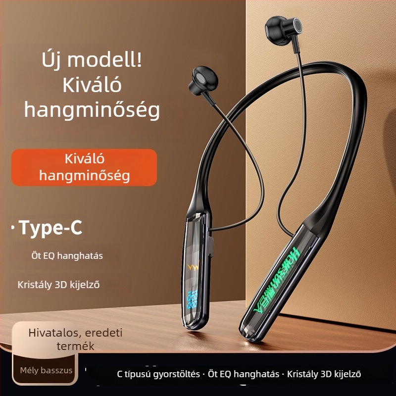 HALFSun Shadow Giant Esports Bluetooth nyakpántos fejhallgató, ultra hosszú üzemidő, hangkártya, professzionális karaoke, erőteljes basszus