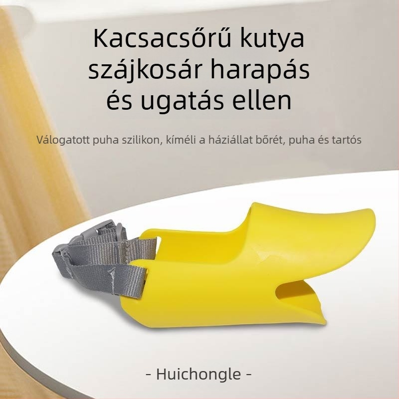 Kutyaszájkosár kacsa formájú kialitással — megakadályozza ugatást és a nem kívánt tárgyak lenyelését, Teddy stílusú, kölyökkutyáknak